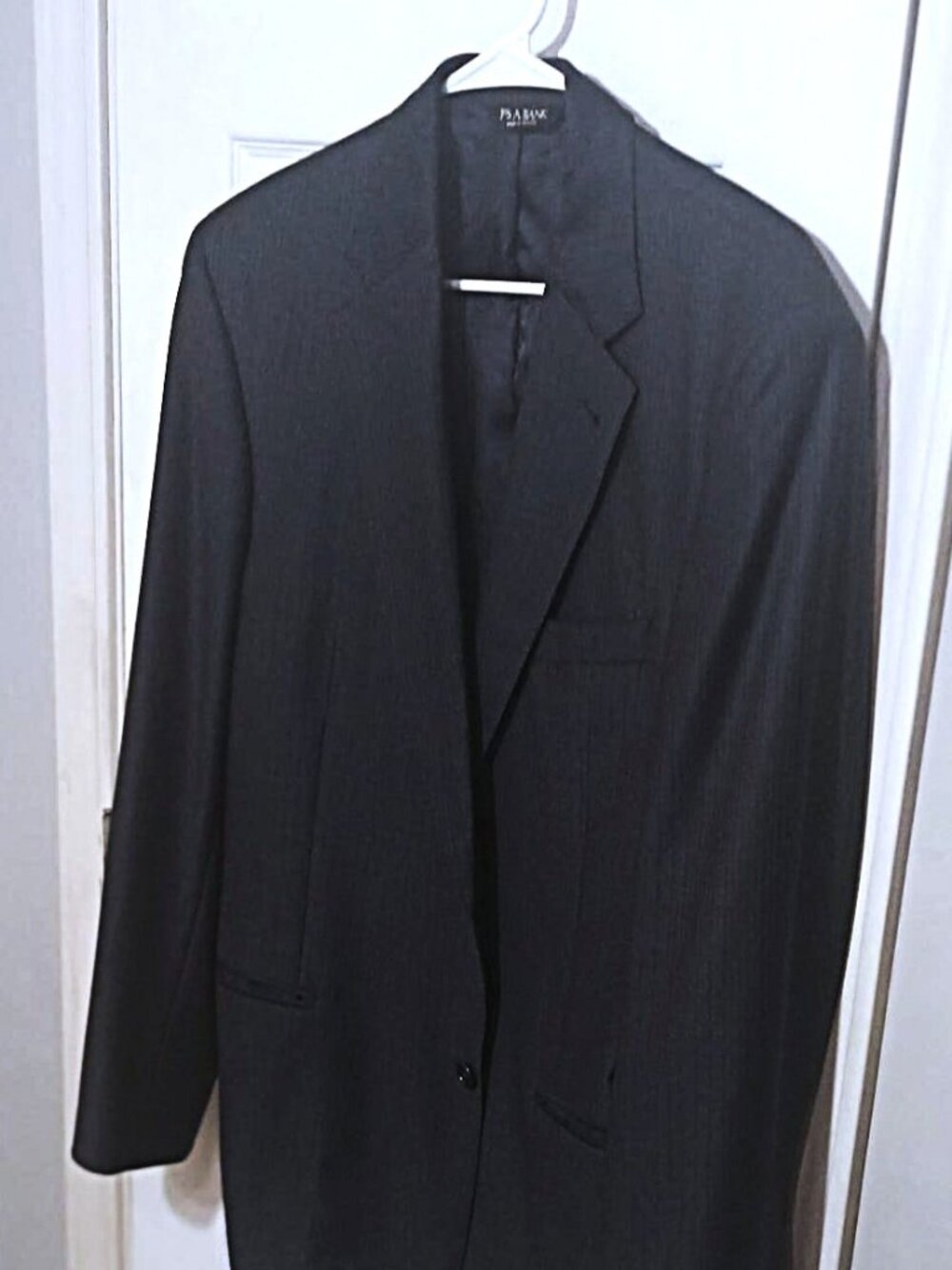 Joseph A. Bank Men Grayish Blue Pinstripe Blazer Only  43L